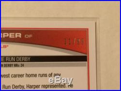 ($100) BRYCE HARPER 2013 TOPPS CAMO #/99 ROOKIE HOME RUN DERBY BGS PSA 10
