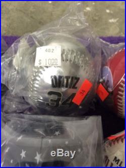 11 MLB Baseballs All star Game Balls Ortiz #34 Ball Jeter #2 Ball Home Run Derby