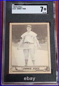 1940 Playball #133 Jimmie Foxx Sgc 84 7 Near Mint 500 Home Run Club