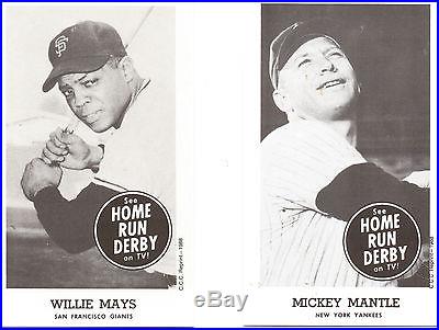 1959 HOME RUN DERBY REPRINT SET-MANTLE, MAYS 17 OTHER SUPER STARS-AMERICAN MOTORS