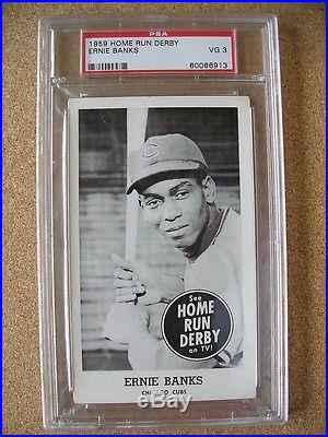 1959 Home Run Derby Card Ernie Banks Chicago Cubs PSA 3