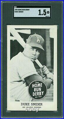1959 Home Run Derby Duke Snider Dodgers SGC 1.5, TYPE CARD