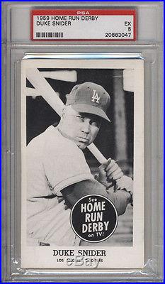 1959 Home Run Derby Duke Snider Los Angeles Dodgers PSA 5