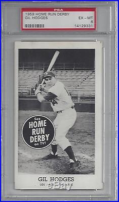 1959 Home Run Derby Gil Hodgers Dodgers EX MT PSA 6 - Highest Graded