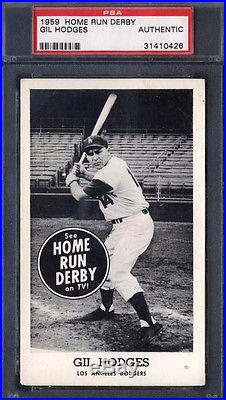 1959 Home Run Derby Gil Hodges Dodgers PSA Authentic 548546