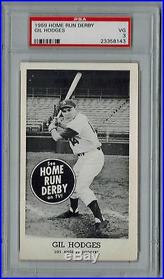 1959 Home Run Derby Gil Hodges Los Angeles Dodgers PSA 3