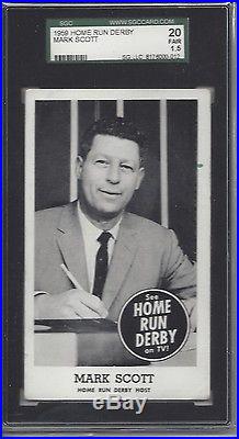 1959 Home Run Derby Host Mark Scott SGC 20 NICE! RARE Offers OK