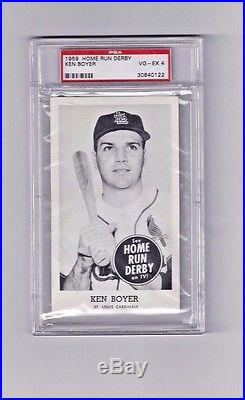 1959 Home Run Derby Ken Boyer Cardinals PSA 4 Nice