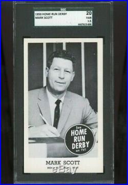 1959 Home Run Derby MARK SCOTT HOST SGC 20 FAIR SET BREAK STAPLE HOLES