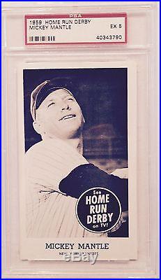 1959 Home Run Derby Mickey Mantle PSA 5. Only 7 Graded Higher. Very Rare