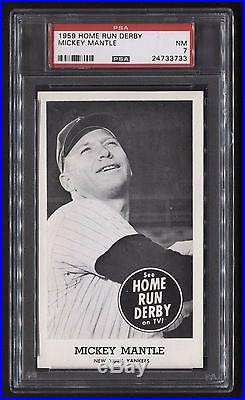 1959 Home Run Derby Mickey Mantle PSA 7 1 of 3 Only 1 Graded Higher