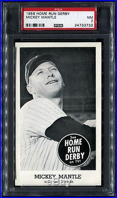 1959 Home Run Derby Mickey Mantle (PSA 7) 1 of 3 Only 1 Graded Higher