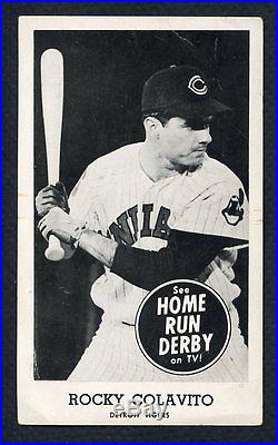 1959 Home Run Derby Rocky Colavito Tigers Vg-ex 316725 (kycards)