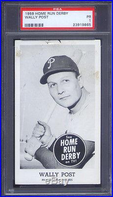 1959 Home Run Derby Wally Post PSA 1 Philadelphia Phillies