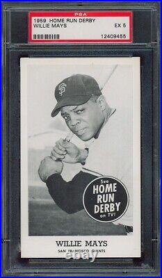 1959 Home Run Derby Willie Mays PSA 5 Pop 7, only 9 higher