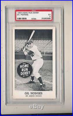 1959 Home run Derby card Gil Hodges Dodgers psa 5 ex