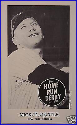 1959 MICKEY MANTLE HOME RUN DERBY REPRINT CARD YANKEE