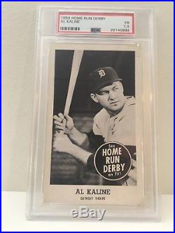 1959 ORIGINAL Home Run Derby Card of Hall of Famer, Al Kaline PSA 1.5 NO CREASES