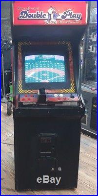 1987 DOUBLE PLAY Super Baseball & Home Run Derby Stand Up Arcade Game by LELAND