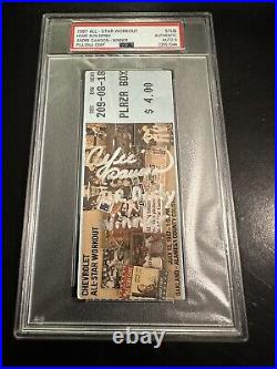 1987 MLB All-Star HOME RUN DERBY Ticket SIGNED BY WINNER ANDRE DAWSON? PSA AUTO