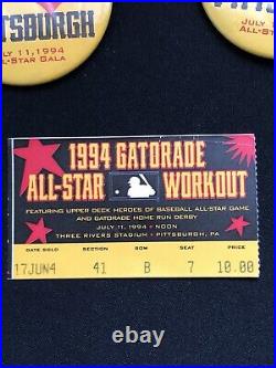 1994 MLB Home Run Derby All Star Game Weekend Ticket Stub Ken Griffey Jr Pins ++