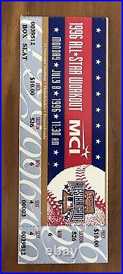 1996 Home Run Derby Full Ticket Barry Bonds Champion All Star Workout Day