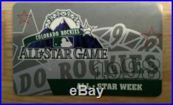 1998 COORS FIELD ALL STAR GAME & Home Run Derby Tickets, Key Card & Key Chain