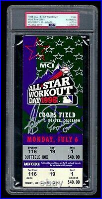 1998 Ken Griffey Jr. Autographed Home Run Derby full ticket (PSA/DNA 9 MINT)