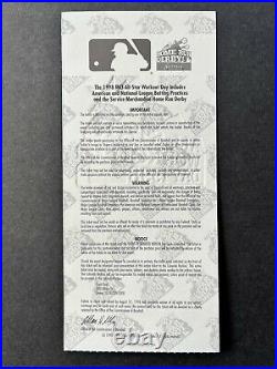 1998 MLB All Star Game Workout Ken Griffey Jr Home Run Derby Ticket Stubs