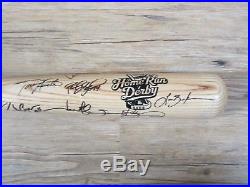 2002 All Star Home Run Derby Autograph / Signed Bat Rodriguez Bonds Sosa Hunter