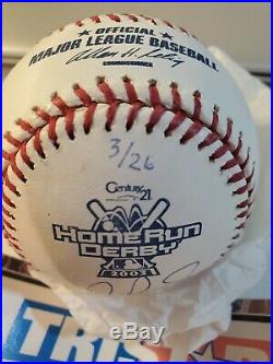 2003 Albert Pujols Signed Home Run Derby baseball. COAx2. ONLY 26 SIGNED