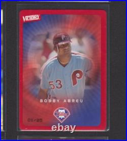 2003 Upper Deck Ud Victory Red Tier 5 Parallel #68 Bobby Abreu Phillies Sp #1/25