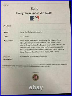 2004 All Star Game Signed ball MLB Holo Home Run Derby Pujols, Bonds Free Ship