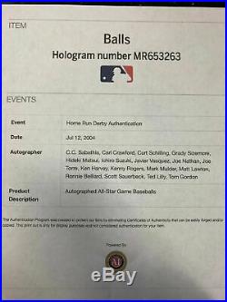 2004 MLB All Star Game Home Run Derby Signed Ball MLB Hologram Free Shipping