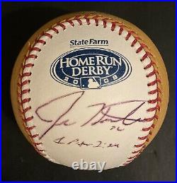2008 MLB Home Run Derby Josh Hamilton Autographed Gold Baseball with Inscription