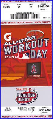 2010 ALL STAR HOME RUN DERBY TICKET STUB 7/12/10 DAVID ORTIZ MLB VINTAGE STUBS