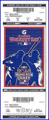 2013 MLB ALL STAR GAME HOME RUN DERBY FULL UNUSED TICKET STUB 7/15/13