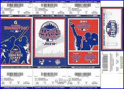 2013 MLB ALL STAR GAME HOME RUN DERBY FUTURES GAME FANFEST STUB SET NOT ON SHEET