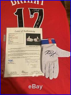 2015 Kris Bryant All Star Game Home Run Derby Jersey & Batting Gloves Auto Cubs