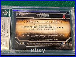 2015 MIKE TROUT TOPPS STRATA PATCH AUTO HOME RUN DERBY /50 ANGELS BGS 9 10 Auto