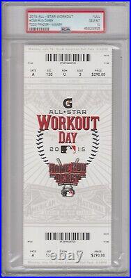 2015 MLB All Star Workout Home Run Derby Ticket Full PSA 10