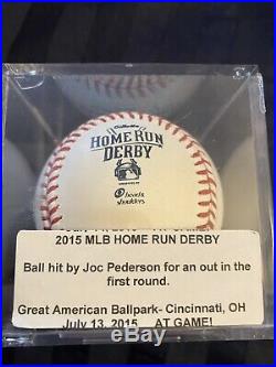 2015 MLB game Used Home Run Derby Baseball Joc Pederson