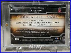 2015 Mike Trout Topps Strata Patch Auto Mlb Cert Home Run Derby /50 Angels