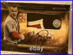 2015 Topps Strata Mike Trout ALL-STAR GAME HOMERUN DERBY Auto Relic /25 Angels