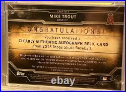 2015 Topps Strata Mike Trout ALL-STAR GAME HOMERUN DERBY Auto Relic /25 Angels