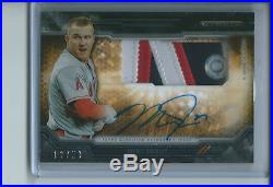 2015 Topps Strata Mike Trout Game Used Patch/Auto From 2015 Home Run Derby#13/50