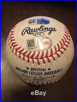 2016 MLB AllStar Home Run Derby Giancarlo Stanton Game Used Ball 1 Round Yankees