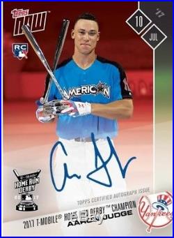 2017 Aaron Judge Topps Now Auto Home Run Derby /10