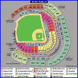2017 MLB All-Star Game 1 Ticket strip Marlins Park, Miami, Home Run Derby+More