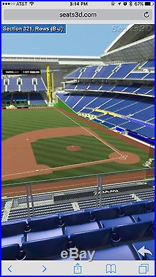 2017 MLB HOME RUN DERBY 2 TICKETS SECTION 321 ROW B SEATS 1-2 AISLE! Miami